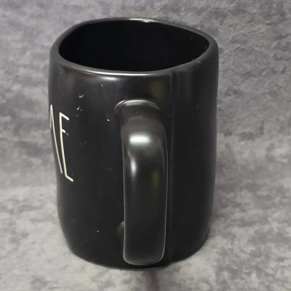Rae Dunn Artisan Collection By Magenta HOME Black & White Coffee Tea Mug Glass